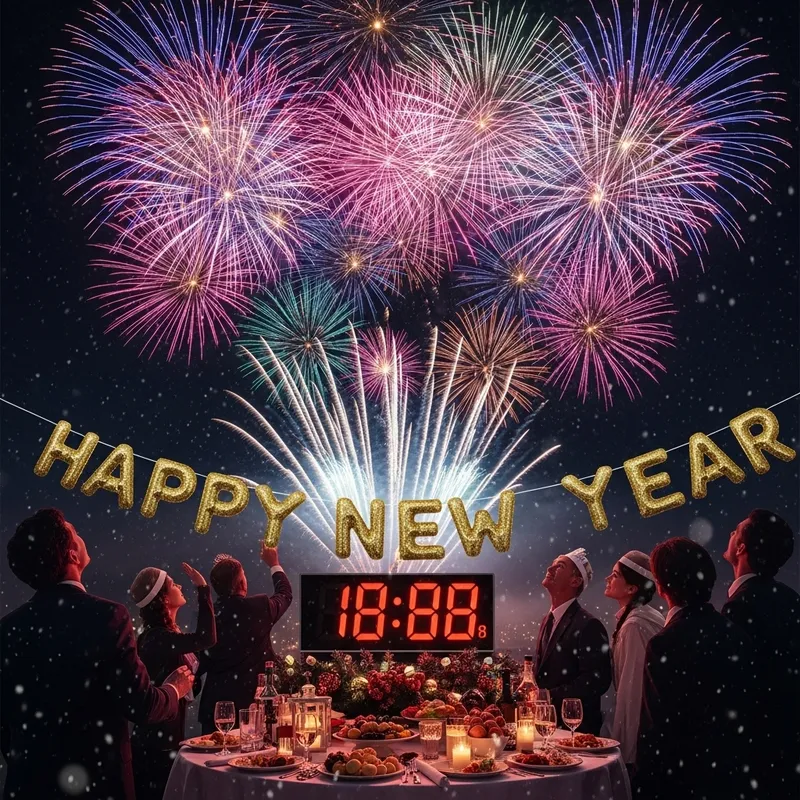 Vibrant New Year Fireworks