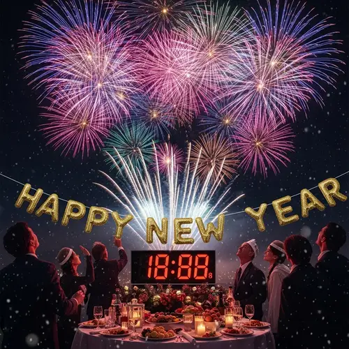 Spectacular New Year's Fireworks Celebration