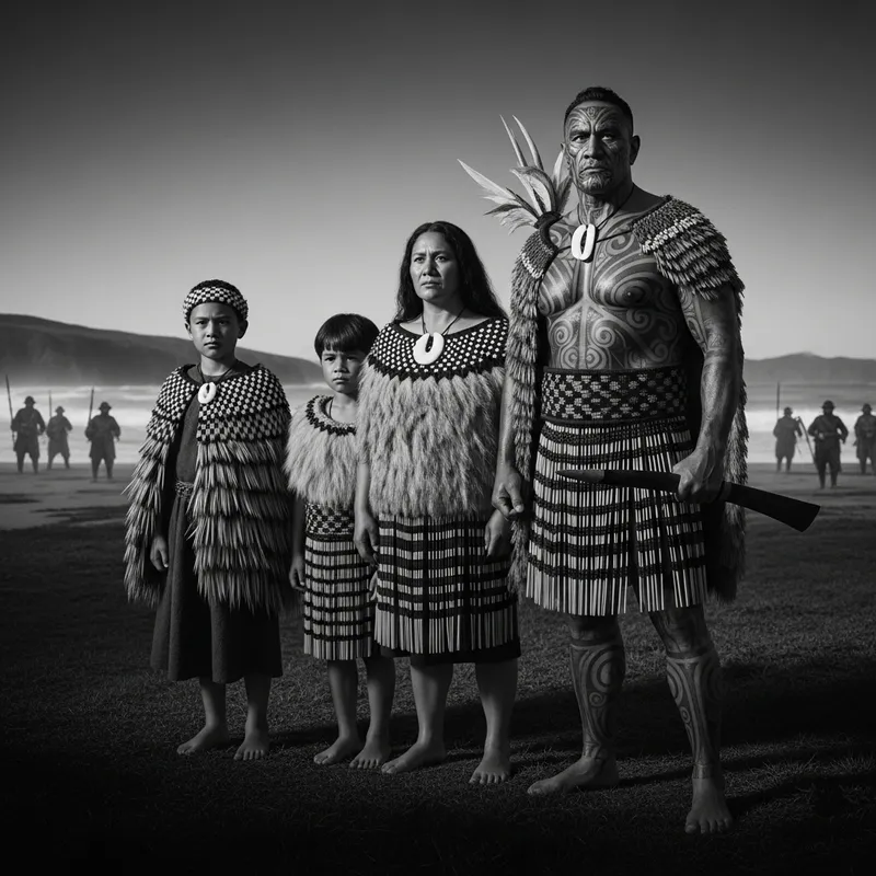 Resilient Maori Warrior Amid British Invasion