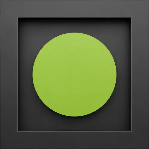 Vibrant Green Circle in Square: Enhance Your Design