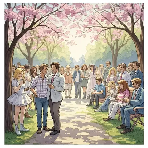 Impressionist Style LGBTQ+ Community Gathering at Park