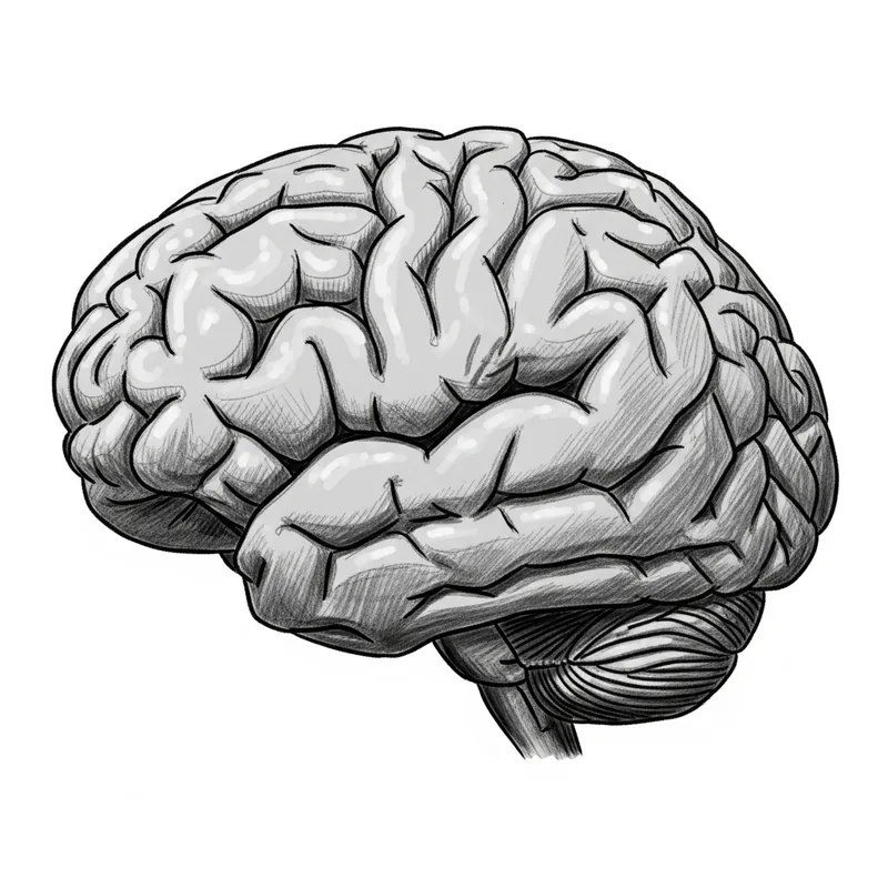 Prefrontal Cortex Sketch in Digital Art