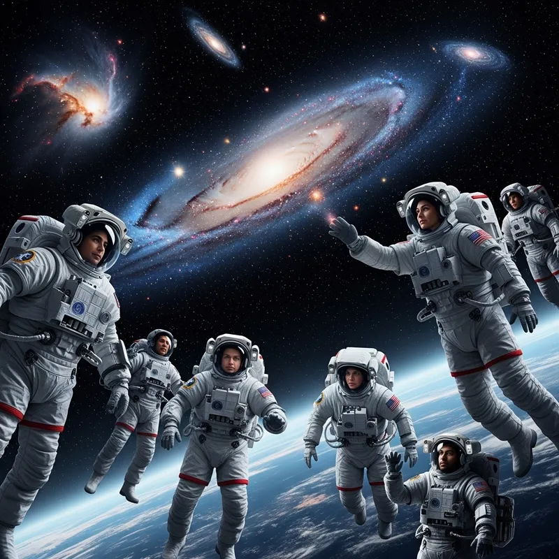 Abstract Space Exploration by a Diverse Team