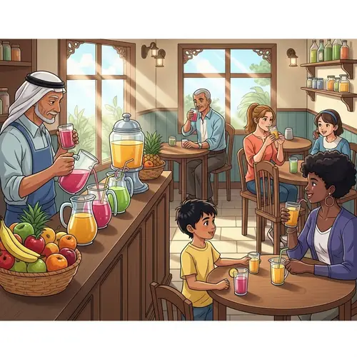 Traditional Village Cafe: Fresh Fruit Juices & Cozy Vibes