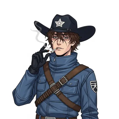 Stylish Cowboy Bebop Spike Spiegel Art