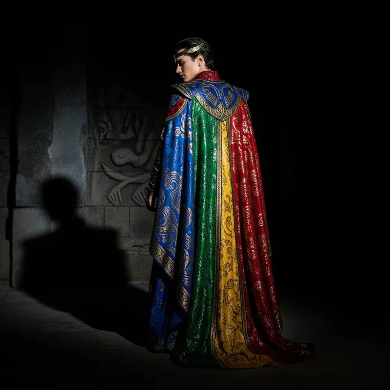 Avenger in Dark, Vivid Attire - A Film Hero Awaits Revenge Avenger in Dark, Vivid Attire - A Film Hero Awaits Revenge