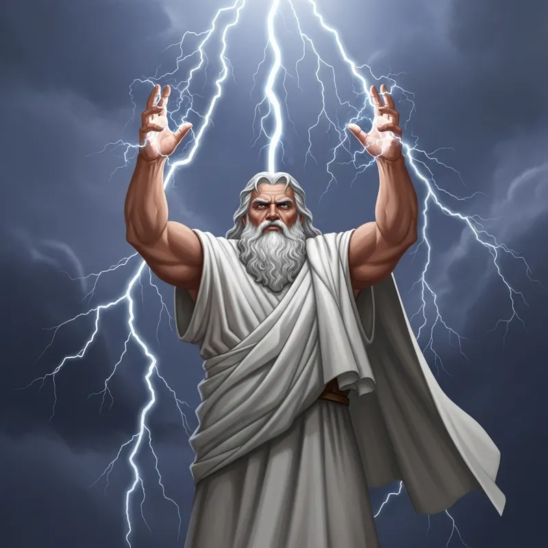 Zeus Lightning - Majestic God Artwork