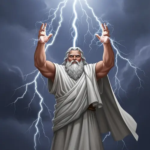 Zeus - Ancient Greek God of Thunder and Lightning Artwork