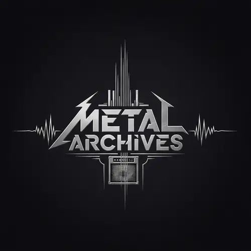 Sleek Metal Archives Logo Design | Metallic Texture & Bold Typography