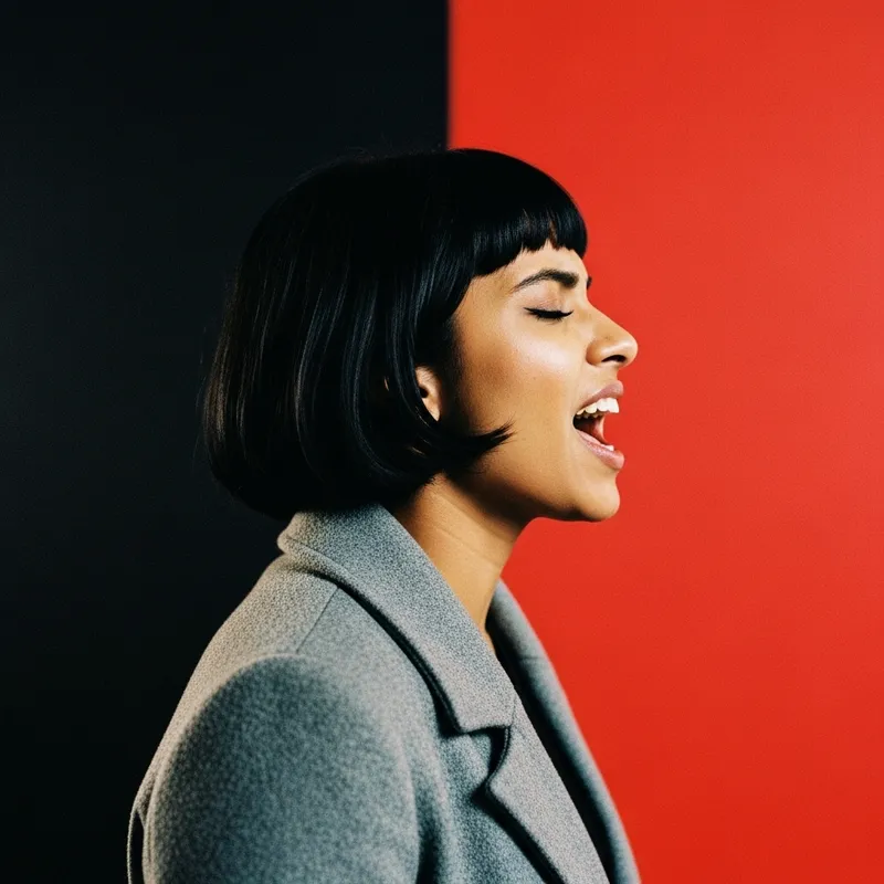 South Asian Punk Rock Girl Singing | Vintage Aesthetic