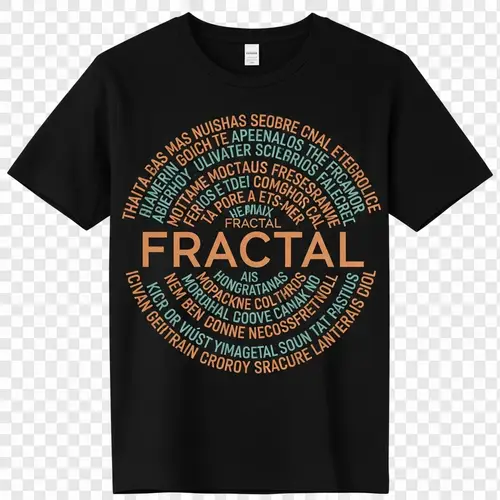 Fractal Song Lyrics T-Shirt Design | Modern & Colorful