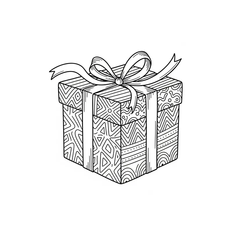 Elegant Gift Box Design for Drawing on Coupon Bond