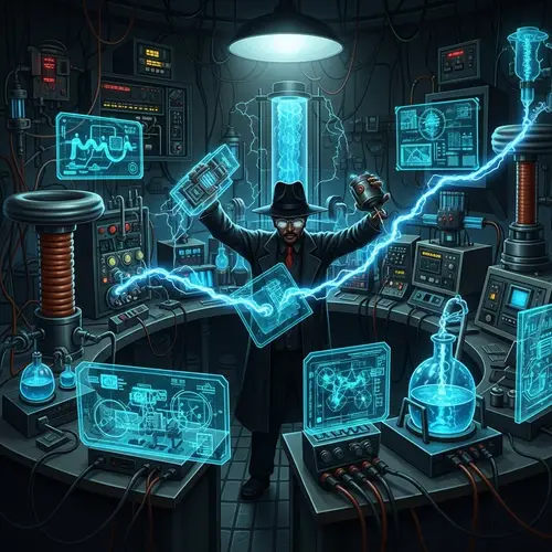 High-Tech Laboratory of Mysterious Scientist | Retrofuturistic Technology