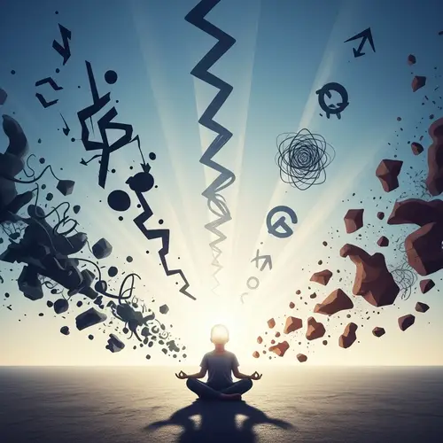 Child in Meditative Pose Bringing Calm to Chaos | Inner Peace & Resilience