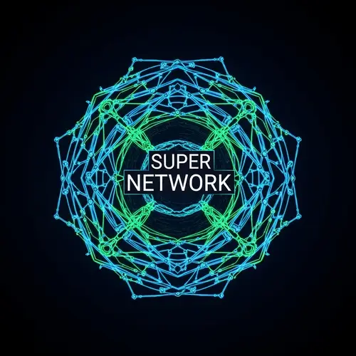 Super Network Icon - Vibrant and Modern Design