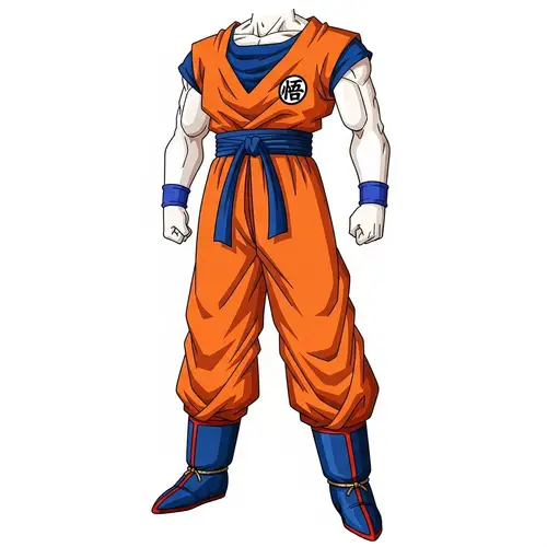 Orange Martial Arts Gi Drawing | Popular Anime Character Outfit