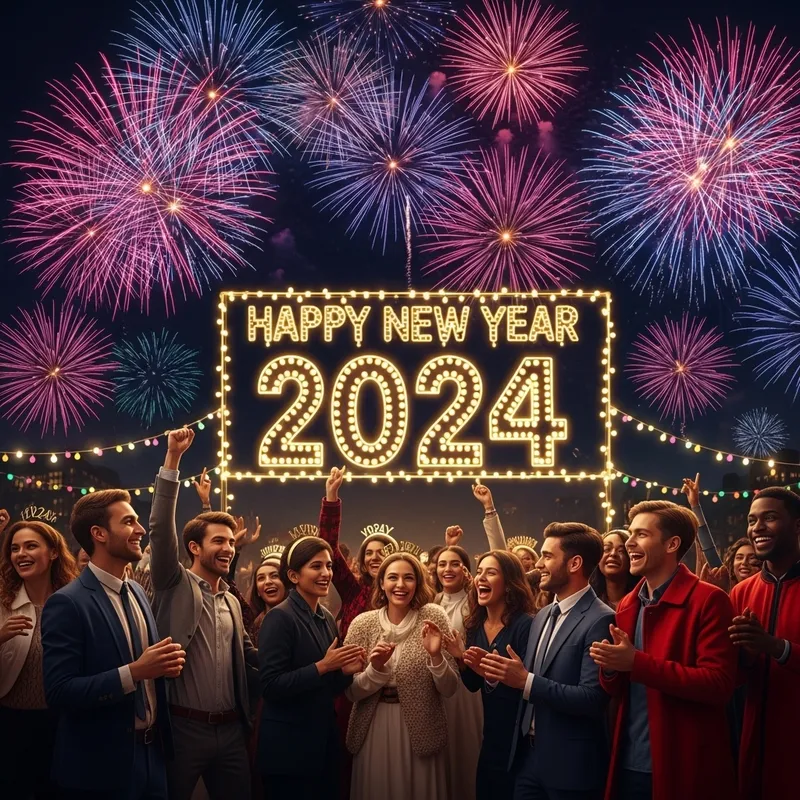 Happy New Year 2024 | Festive Celebrations and Joyful Moments Happy New Year 2024 | Festive Celebrations and Joyful Moments