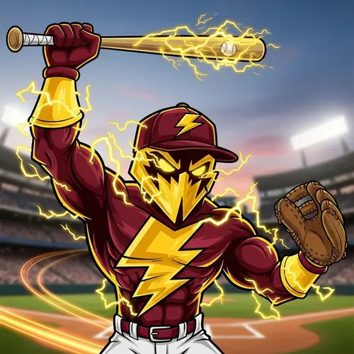 Dynamic Baseball Team Thunderbolt Mascot Design