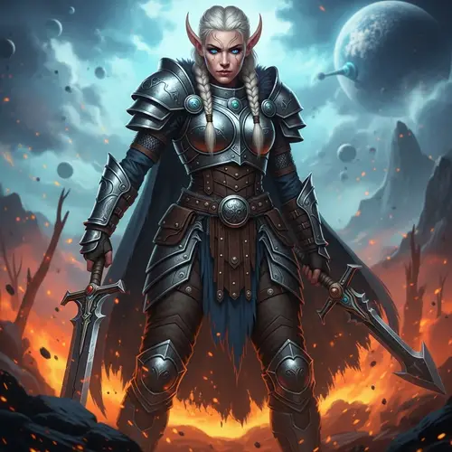 Epic Female Viking Warrior Fantasy Art
