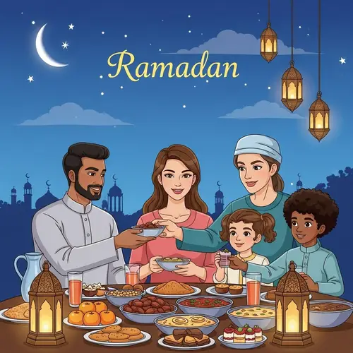 Traditional Ramadan Evening: Family Iftar Gathering