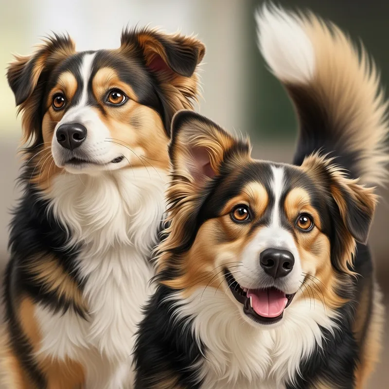 Expressive Dog Portrait with Medium Fur