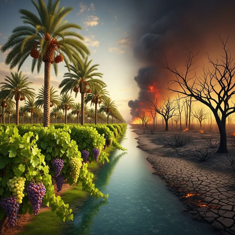 A Paradise of Palm Trees and Grapevines