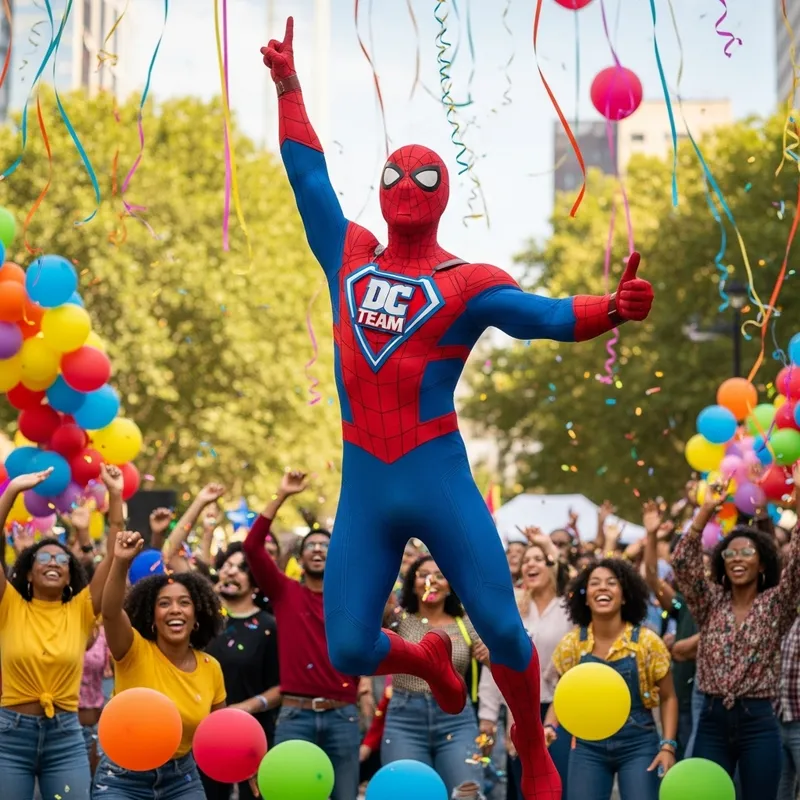Party with the Joyful DC TEAM Superhero Character