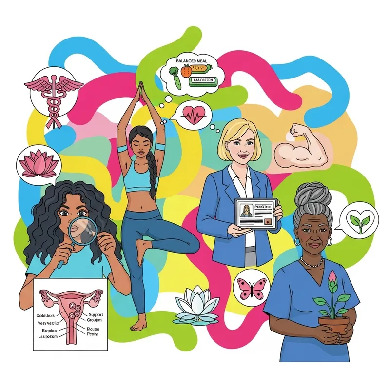 Vibrant Illustrations of PCOS Exploration | Women's Health Insights