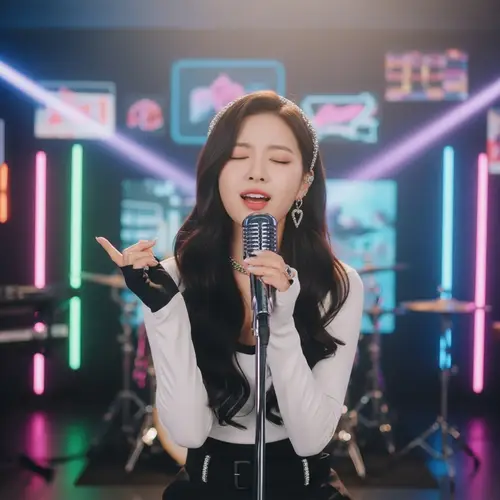 Karina | Rising Pop Singer in Bright Music Studio