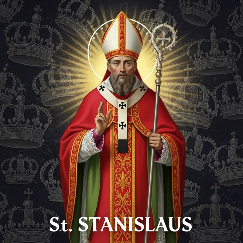 Saint Stanislaus: Bishop & Martyr in Divine Red Chasuble