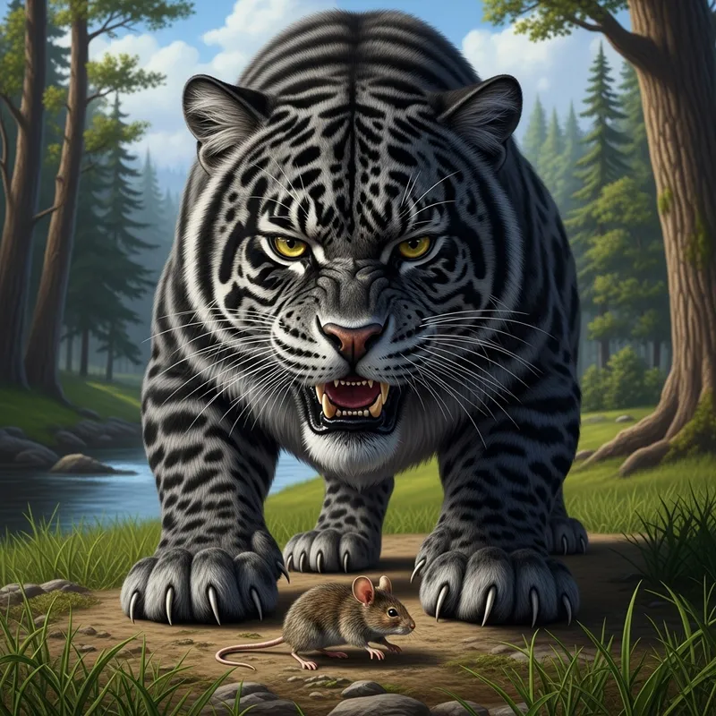 Fierce Black Feline in Action - Stunning 8K Wildlife Scene