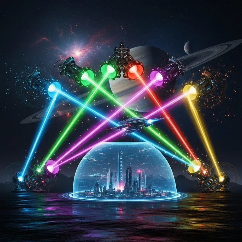 Vibrant Sci-Fi Lights: A Five-Colored Spectacle Vibrant Sci-Fi Lights: A Five-Colored Spectacle