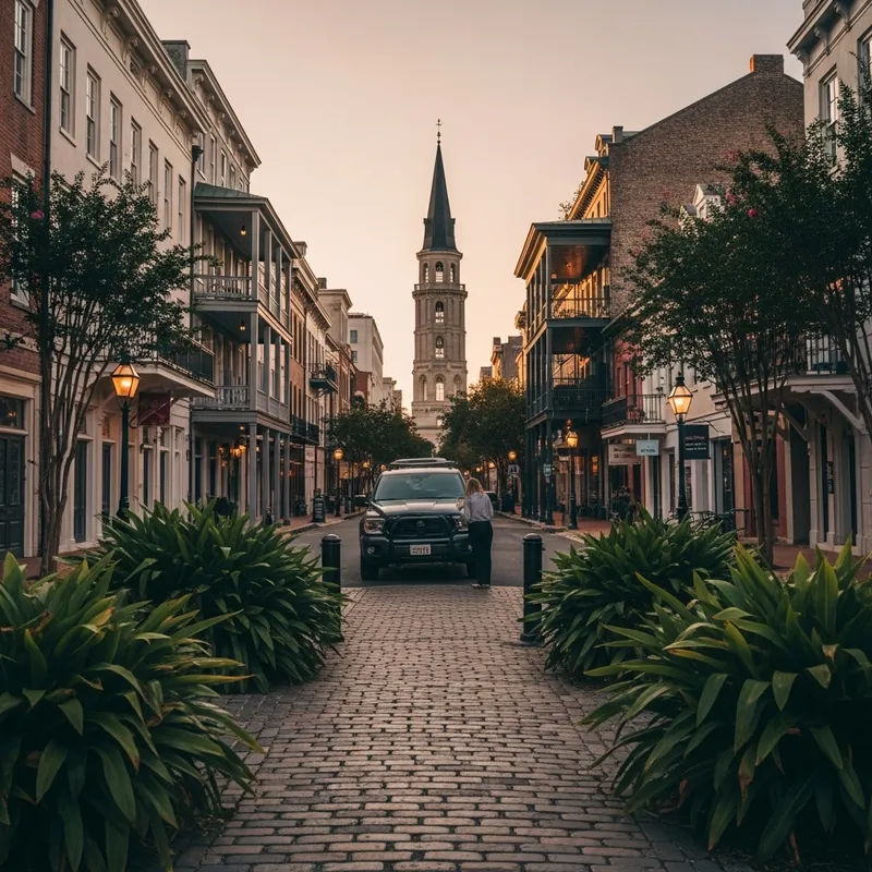 Nostalgic Savannah-Inspired City Street Photography