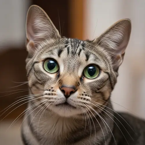 Shorthaired Domestic Cat with Silky Fur | Felis Catus Image