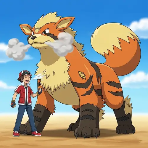 15-Foot-Tall Male Arcanine Sneezing | Majestic Fire-Type Pokemon