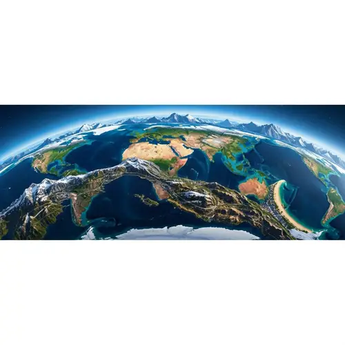 Panoramic World Landscapes: Snowy Mountains, Forests, Deserts & More