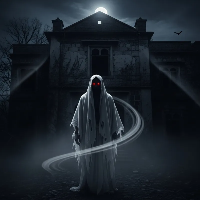 Haunted Tale: Ghostly Encounter at Desolate Manor