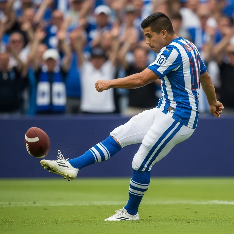 Pablo Gavi Soccer: Hispanic Player Number 10 Power Kick