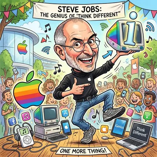 Funny Caricature of Steve Jobs