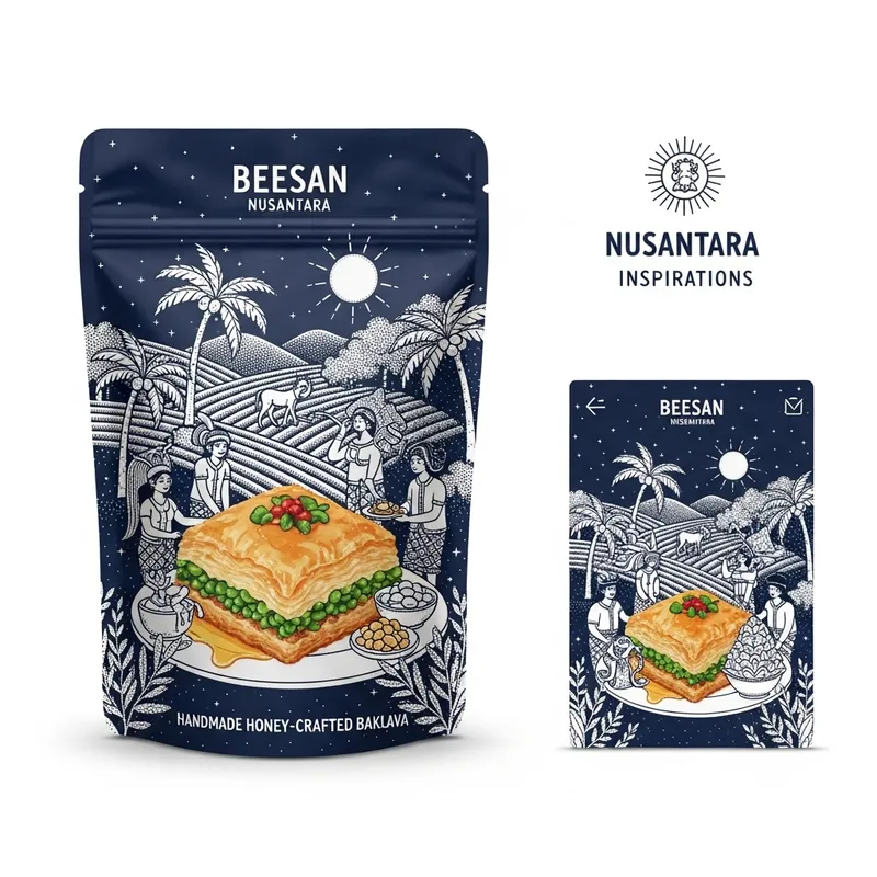 Nusantara Dot Drawing Baklava: Cultural Harmony & Creative Design