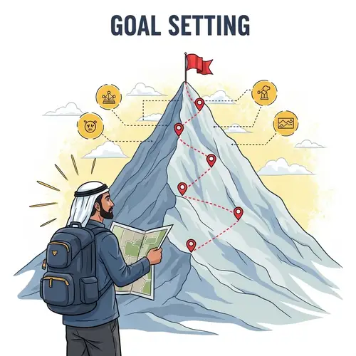 Achieve Your Goals: Path to Success Illustration