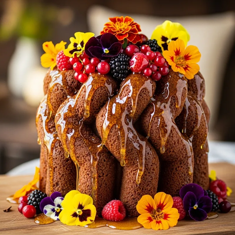 Honey Forest Gingerbread: Tree Trunk-Shaped Delight