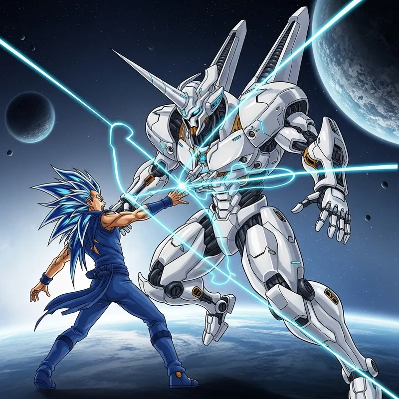 Vegeta Fusion with Gundam Unicorn - Unique Intergalactic Transformation