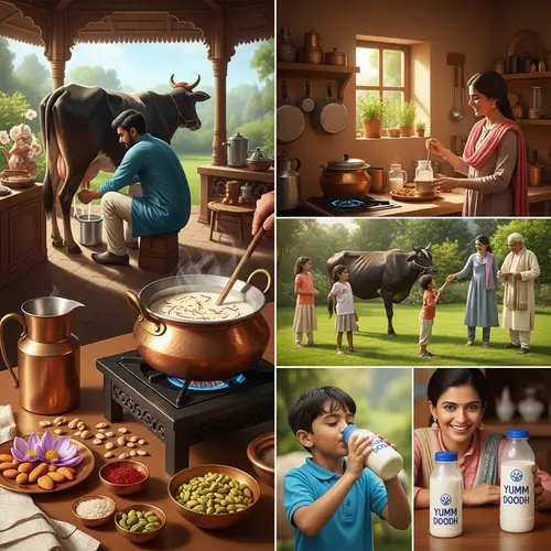 Traditional Indian Kitchen: A Colorful Scene of Joy and Aroma