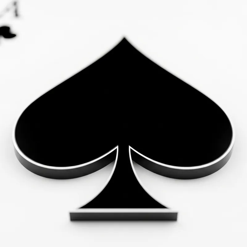 Spade Symbol Close-Up - Playing Card Pack Icon Spade Symbol Close-Up - Playing Card Pack Icon