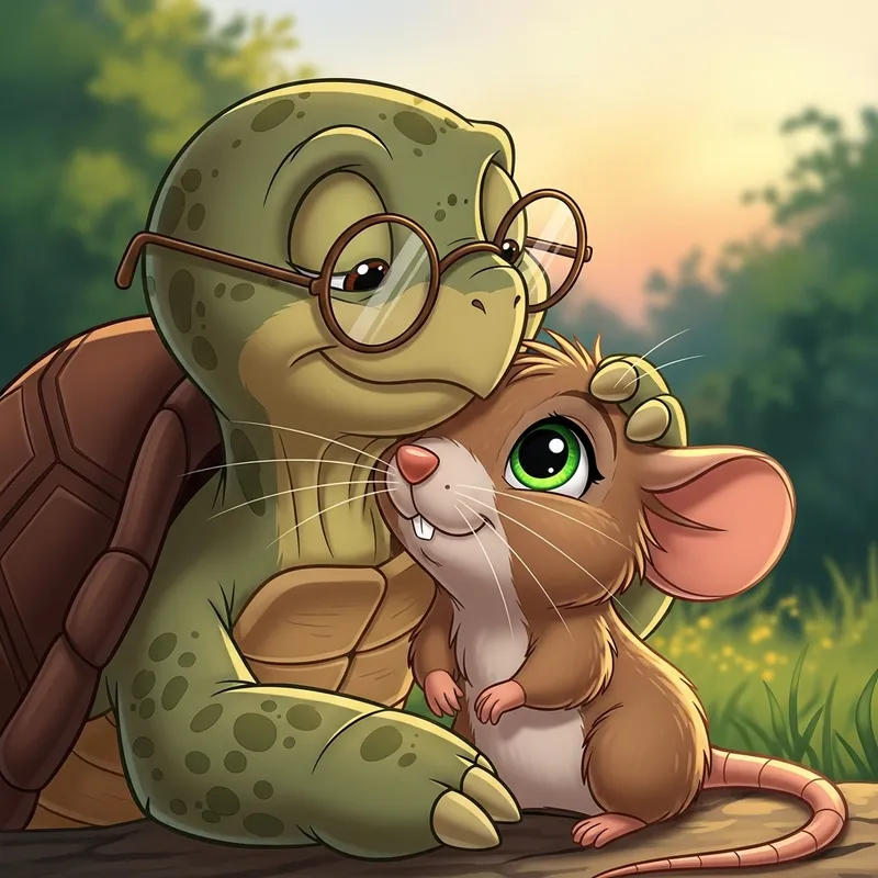 Charming Turtle and Adorable Green-Eyed Rat Love Story Charming Turtle and Adorable Green-Eyed Rat Love Story