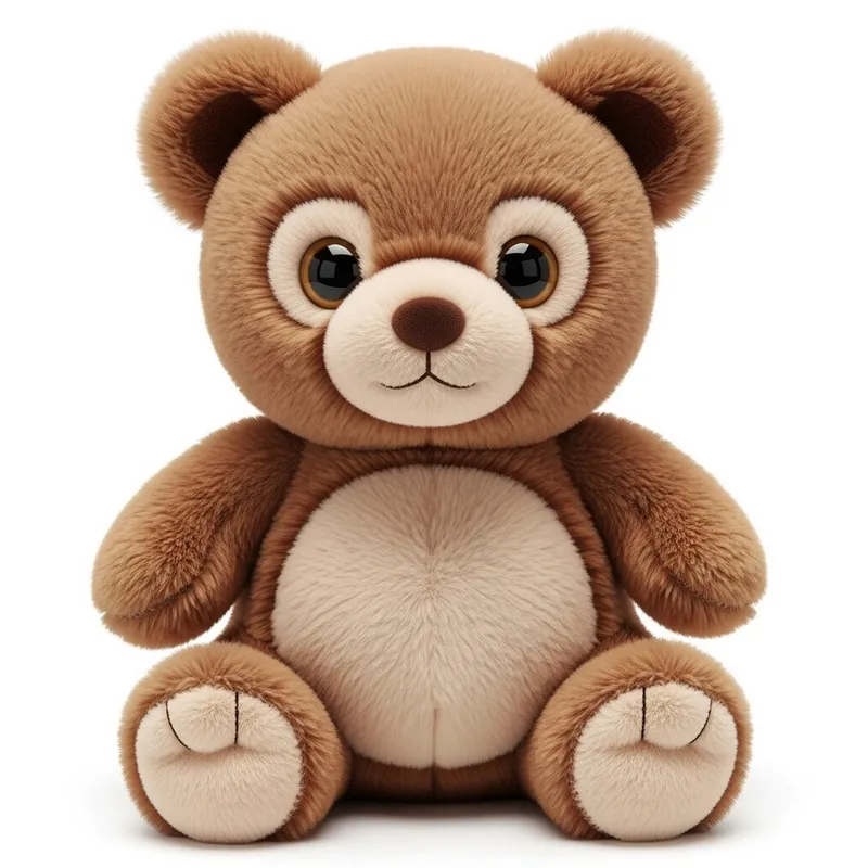 Endearing Brown Bear Cub Plush Toy - Gentle Craftsmanship