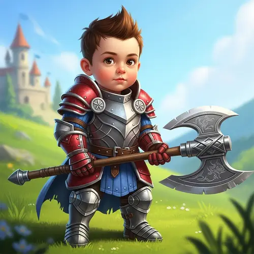 Baby Balmond: Adorable Toddler in Warrior Armor