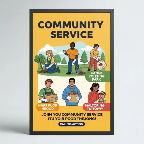 Community Service Poster: Engaging Activities for All