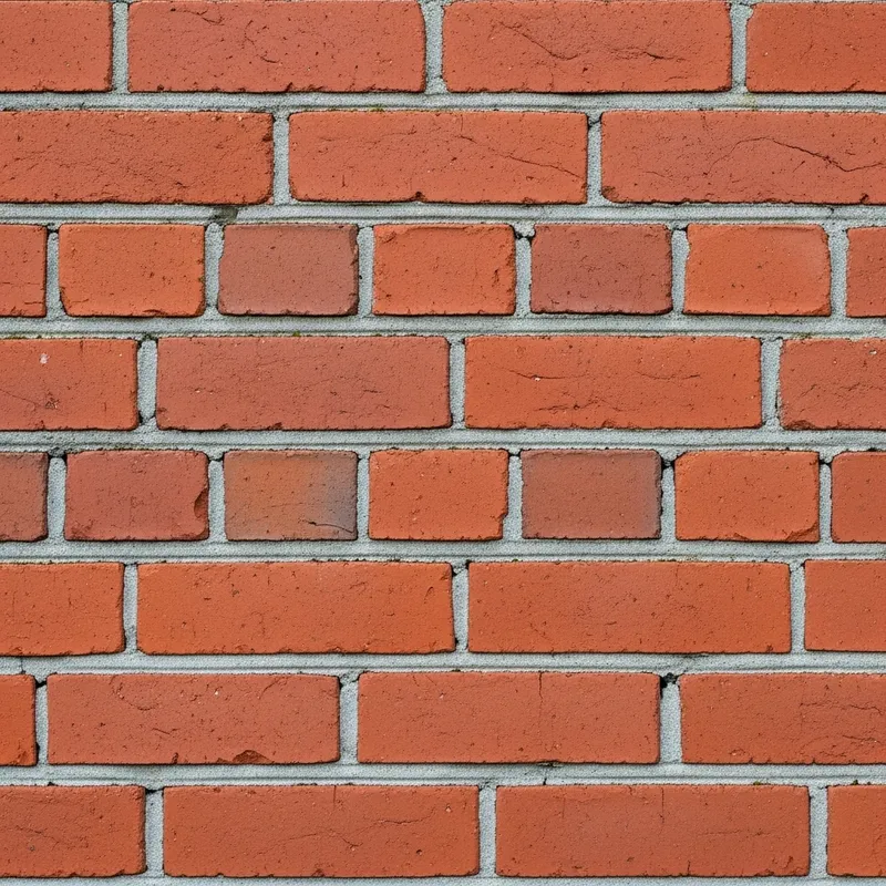 Red Brick Wall Construction, 4-Inch Design